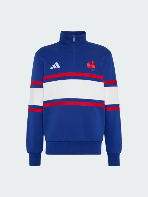 adidas France Rugby Travel Quarter Zipper Sweatshirt