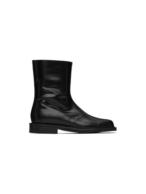 LE17SEPTEMBRE Black Leather Ankle Boots