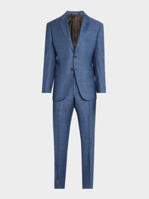 EMPORIO ARMANI Men's Subtle Grid Check Suit