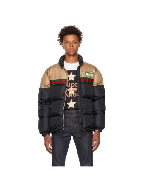 GUCCI Black Web Down Jacket