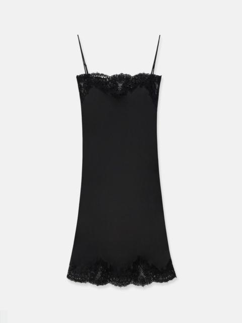 Guipere Lace Trim Double Satin Cocktail Dress