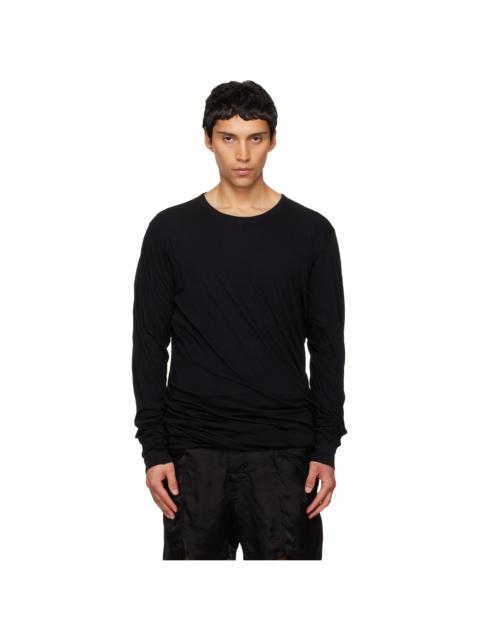 Rick Owens Black Temple Jumbo Double LS T-shirt