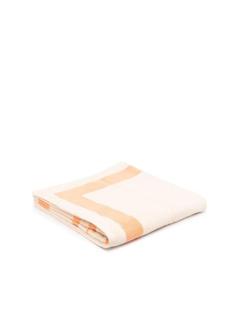 LINDA FARROW logo-print cotton towel