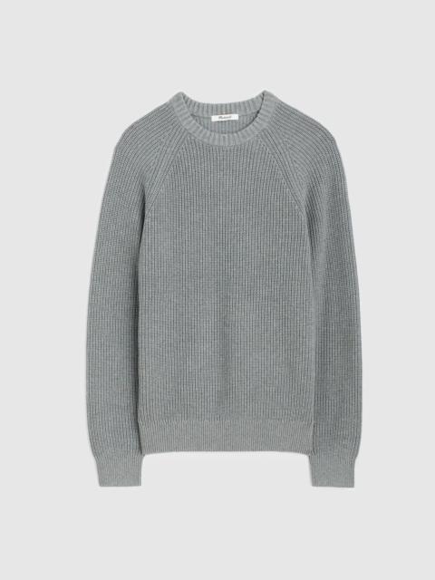 Madewell Cotton Shaker-Stitch Crewneck Sweater