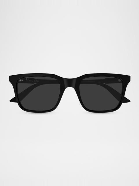 GUCCI Men's GG2114S-001 Acetate Rectangle Sunglasses