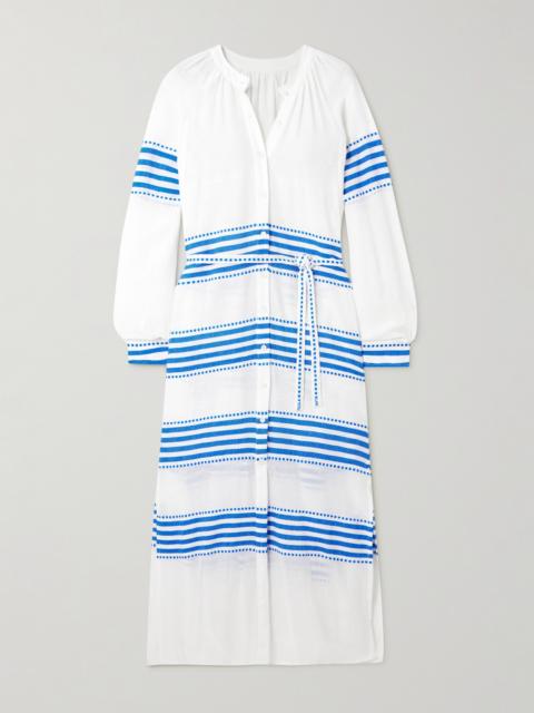 lemlem Makeda Striped Cotton-blend Maxi Dress