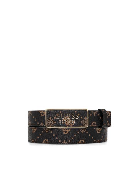 GUESS USA Carrie monogram logo-plaque belt