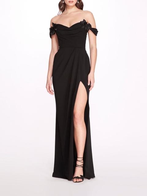 OFF SHOULDER COLUMN GOWN