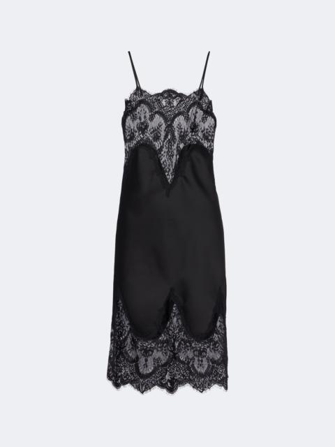 NORMA KAMALI Bias lace-trimmed satin slip dress