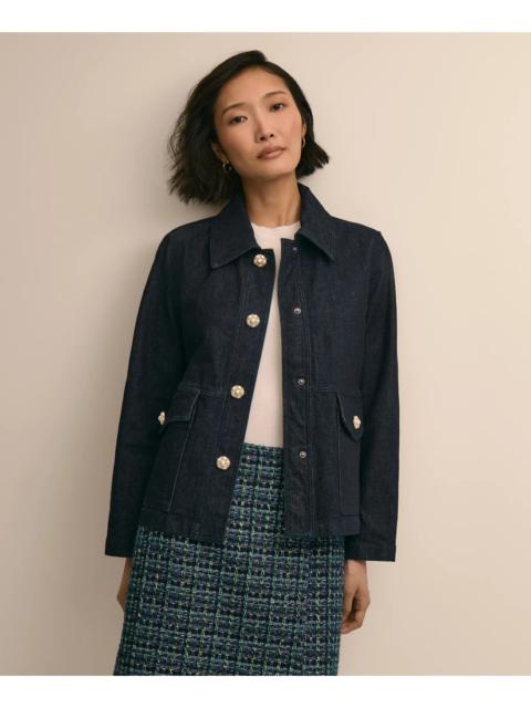 Brooks Brothers Cotton Blend Boxy-Fit Denim Jacket