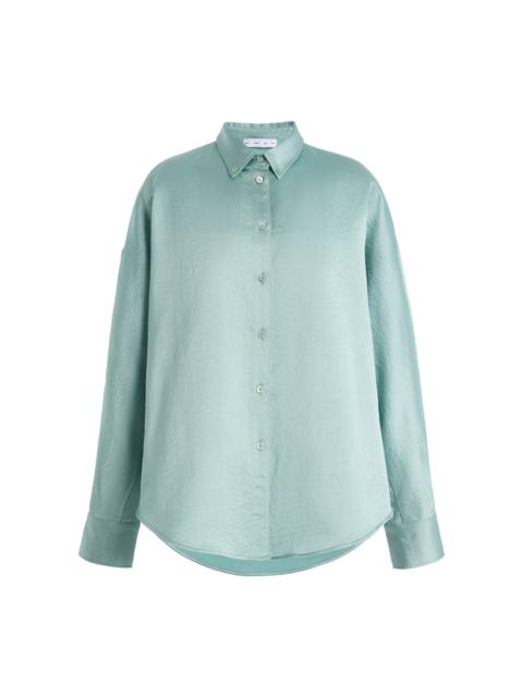 Caroline Crinkled Crepe Shirt blue