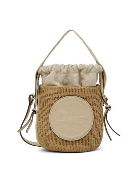 Chloé Beige Small Horse Medal Basket Bag