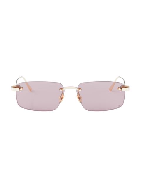 Dior Women's CDior S4U 57MM Square Sunglasses - Gold Violet