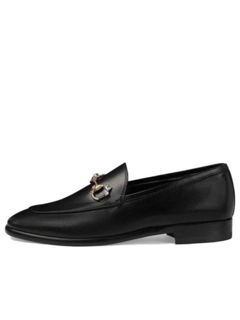 GUCCI (WMNS) Gucci Jordaan Loafer 'Black Leather' 759918-C9D00-1000