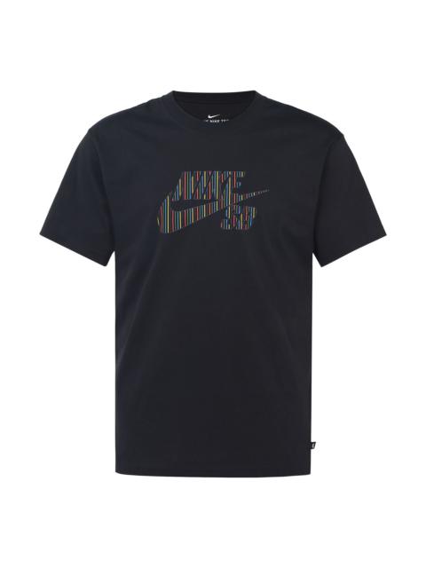 Nike Nike Sb Skateboard Large Colorful Logo Sports Short Sleeve t Black CW1463-010