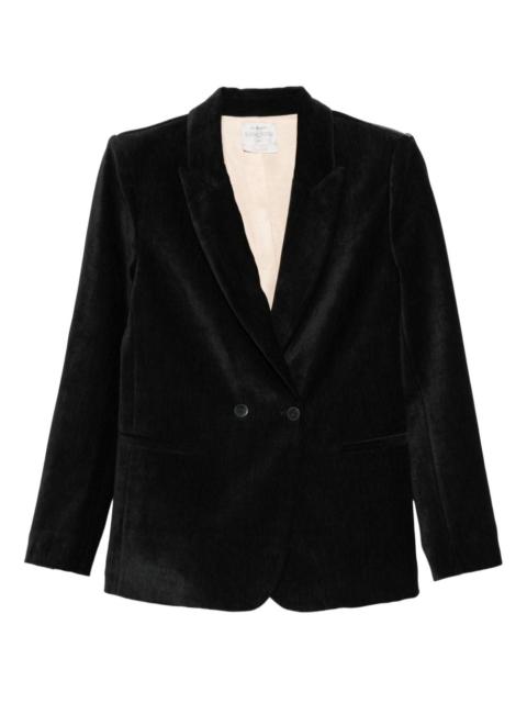 forte_forte double-breasted velvet blazer