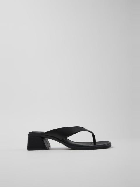 CAMPER Kora Sandal Black Leather Sandals for Women.