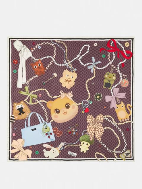 kate spade Silly Friends Silk Square Scarf