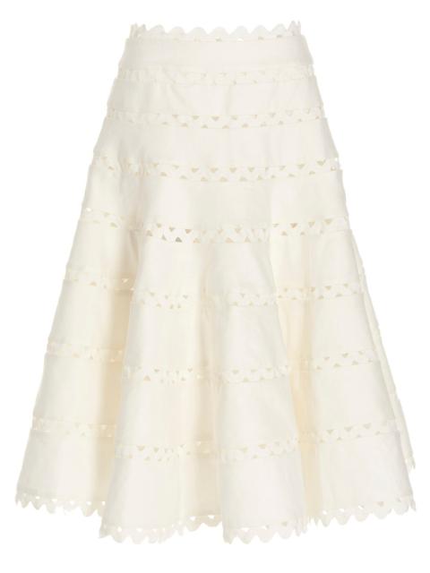 Grosgrain Detail Skirt Skirts White