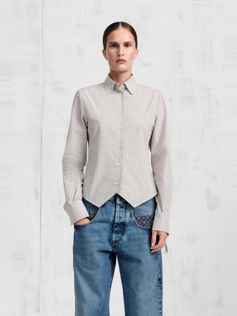 Maison Margiela Check Cotton Swallowtail Shirt