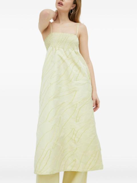 GESTUZ shirred detail dress