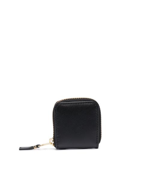 mini zip-around leather wallet