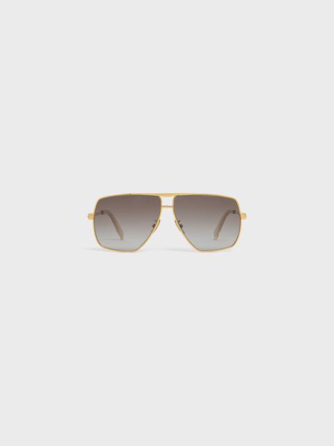 CELINE Metal Frame 25 Sunglasses in Metal with Polarized Lenses