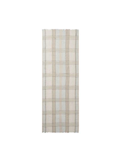 PESERICO metallic plaid scarf