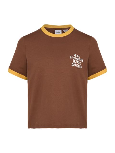 adidas (WMNS) adidas T-Shirt Asia Sizing 'Brown' KT3061