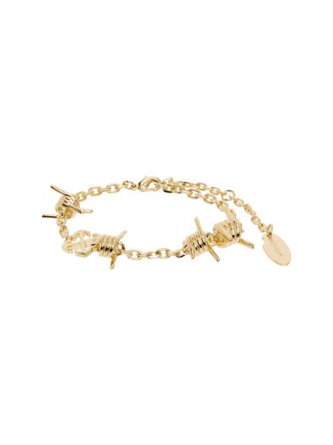 Off-White Gold Barbed Wire Bracelet