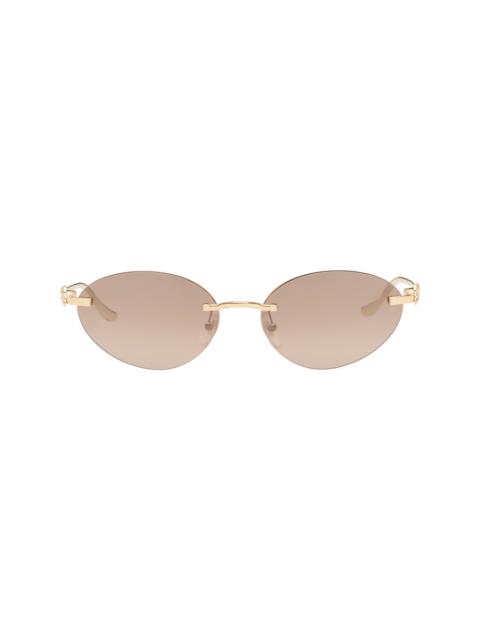Cartier Gold 'Panthère de Cartier' Sunglasses