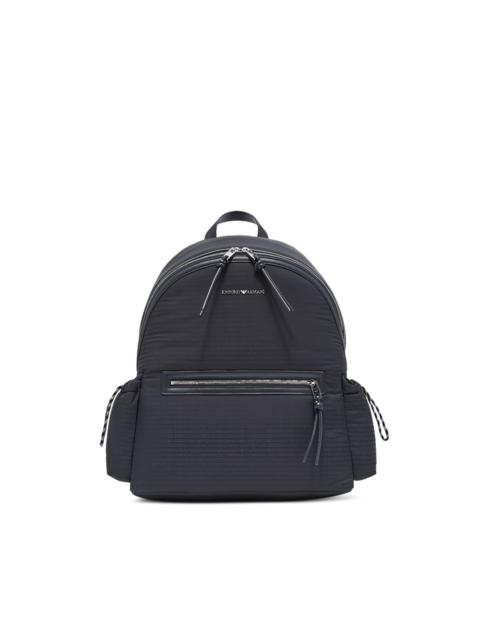 EMPORIO ARMANI zipped drawstring-detail backpack