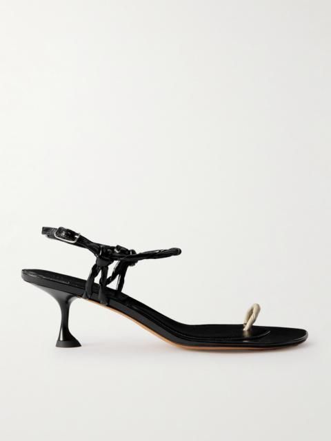 Proenza Schouler Twisted Glossed-leather Sandals