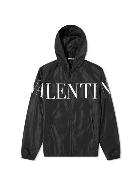 Valentino Valentino Logo Printed Nylon Windbreaker Jacket