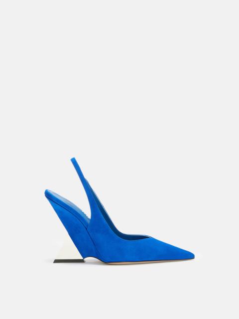 THE ATTICO ''CHEOPE'' ELECTRIC BLUE AND SILVER SLINGBACK