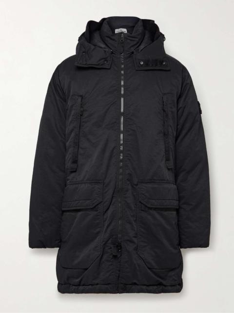 Opaque Nylon-Twill Hooded Down Jacket