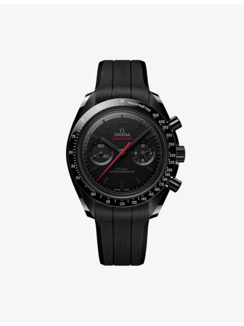OMEGA Speedmaster Dark Side of the Moon Ceramic Rubber-Strap Watch 44.25mm