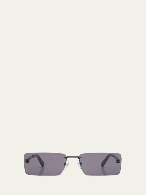 Off-White Men's Riccione Metal Rectangle Sunglasses
