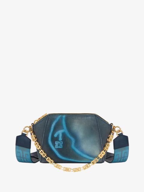 Givenchy XS ANTIGONA BAG IN TAG EFFECT PRINTED CANVAS WITH CHAIN