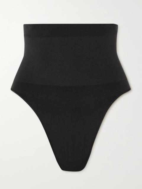 SKIMS Core Control High Waist Thong - Onyx Black