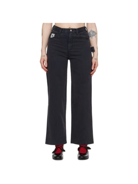 BODE Black 'Knolly Brook' Trousers