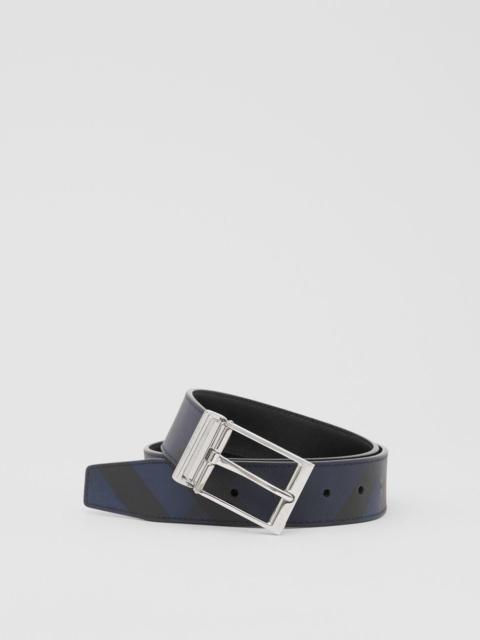 Burberry Reversible London Check and Leather Belt