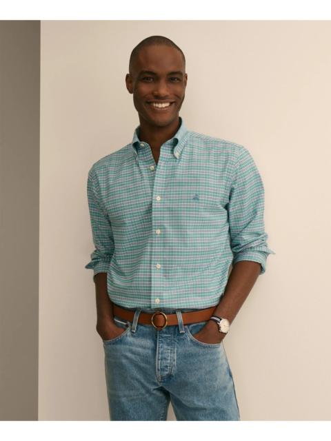 Brooks Brothers Stretch Cotton Non-Iron Oxford Polo Button Down Sport Shirt