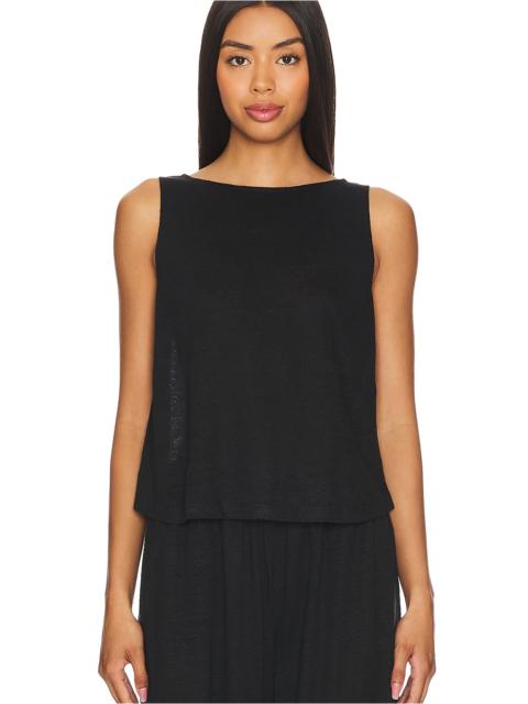 eberjey Organic Linen Crop Tank
