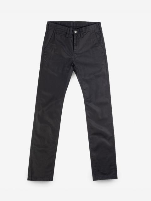 Iron Heart IH-721-BLK 9OZ MERCERISED SELVEDGE COTTON SLIM TAPERED CHINOS - BLACK