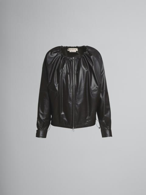 Marni LIGHT NAPPA LEATHER CROPPED JACKET