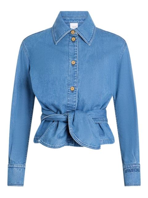 PATOU knot blue shirt