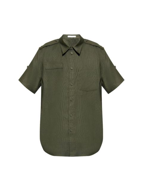 epaulette-detail multi-pocket shirt