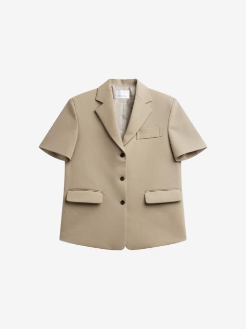 The Frankie Shop Belliva Short Sleeve Blazer - Camel