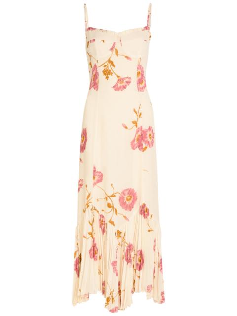 Reformation Reformation Aiko Floral-print Chiffon Midi Dress